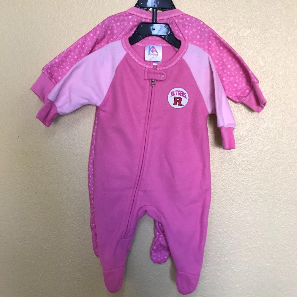 FLAME RESISTANT SLEEPWEAR 2 PK PINK RUTGERS